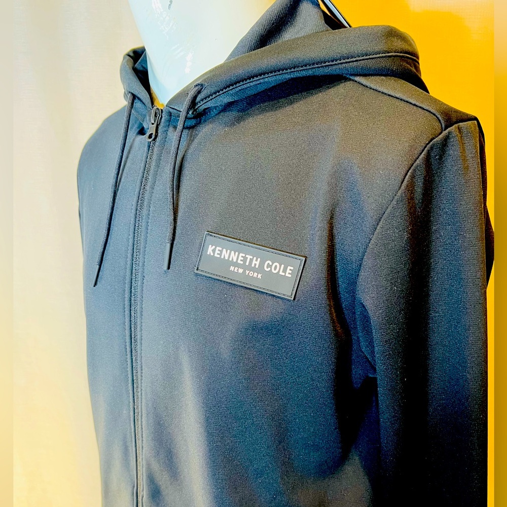 NWT Kenneth Cole New York men’s black zip up hoodie size M